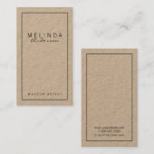専門のシンプルでモダンなクラフト紙 名刺 (正面/裏面)