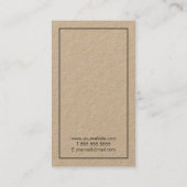 専門のシンプルでモダンなクラフト紙 名刺 (裏面)