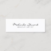 専門のシンプルでモダンな白 スキニー名刺 (正面)