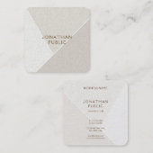 専門のシンプルなテンプレートのミニマリストのモダン スクエア名刺 (正面/裏面)