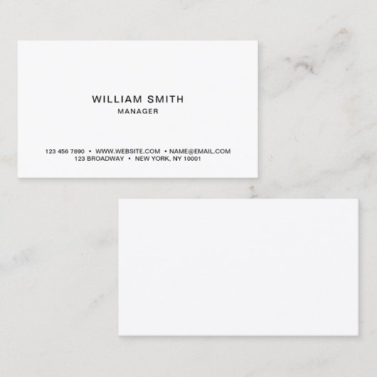 専門のシンプルな名刺 名刺 (正面/裏面)