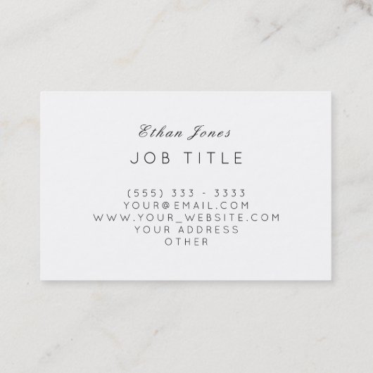 専門のスカイブルーのモダンの抽象芸術パターン 名刺 (裏面)