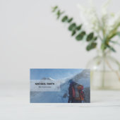 専門のスキーインストラクターの名刺 名刺 (スタンド正面)