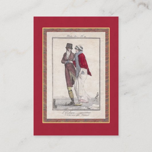 専門のスケートで滑るのコーチのエレガントなヴィンテージ 名刺 (裏面)