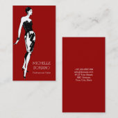 専門のスタイリストのファッションのデザイン 名刺 (正面/裏面)