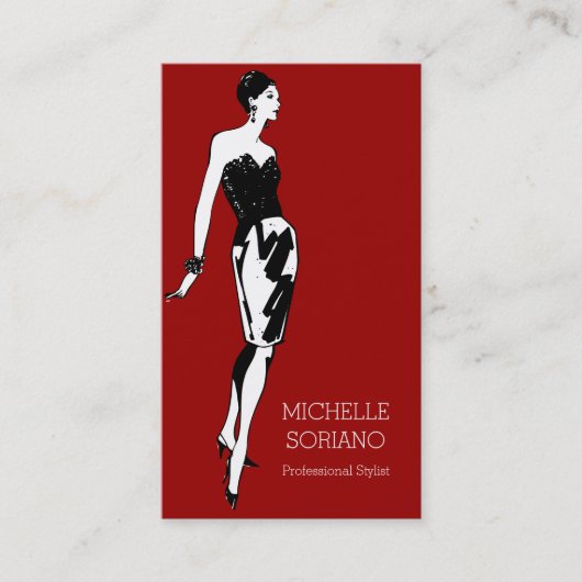 専門のスタイリストのファッションのデザイン 名刺 (正面)