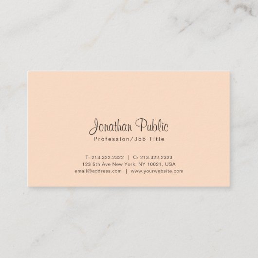 専門のスタイリッシュなデザインのトレンディーはモダンを着色します 名刺 (裏面)