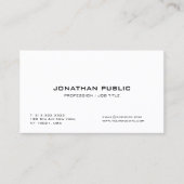 専門のスタイリッシュな白のお洒落でモダンな平野 名刺 (正面)