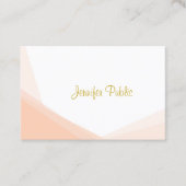 専門のスタイリッシュな金ゴールド手の原稿の名前のモダン 名刺 (正面)