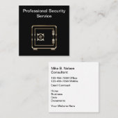 専門のセキュリティ・サービスのデザイン スクエア名刺 (正面/裏面)