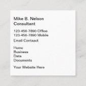 専門のセキュリティ・サービスのデザイン スクエア名刺 (裏面)