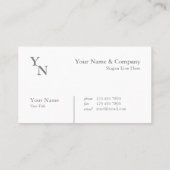 専門のタイポグラフィのレイアウトの灰色の名刺 名刺 (裏面)