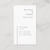 専門のタイポグラフィの縦の名刺 名刺 (裏面)