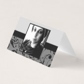 専門のダマスク織によって折られる記念カード (正面)