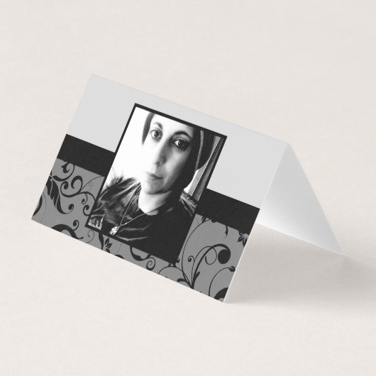 専門のダマスク織によって折られる記念カード (正面)