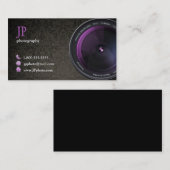 専門のダマスク織のカメラマンのカメラレンズ 名刺 (正面/裏面)
