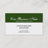 専門のダマスク織QRコード 名刺 (裏面)