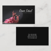 専門のダンサーのスタジオのダンス学校カード 名刺 (正面/裏面)