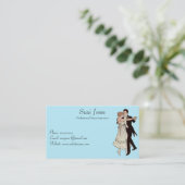 専門のダンスのインストラクター-踊りのカップル 名刺 (スタンド正面)