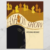 専門のデザインのファッションの走路ショーの招待状 チラシ (裏面)
