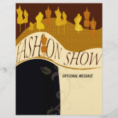 専門のデザインのファッションの走路ショーの招待状 チラシ (裏面)