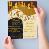 専門のデザインのファッションの走路ショーの招待状 チラシ (手)