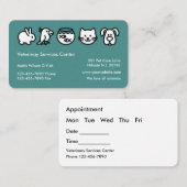 専門のデザインの獣医の名刺 名刺 (正面/裏面)