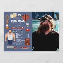 専門のトラック運転手の写真の招待状 招待状