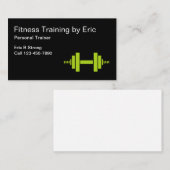 専門のトレーナーのフィットネスのコーチ 名刺 (正面/裏面)