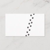 専門のドッグウォーカーの名刺 名刺 (裏面)