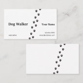 専門のドッグウォーカーの名刺 名刺 (正面/裏面)
