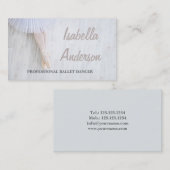 専門のバレエダンサーのスタジオの劇場カード 名刺 (正面/裏面)