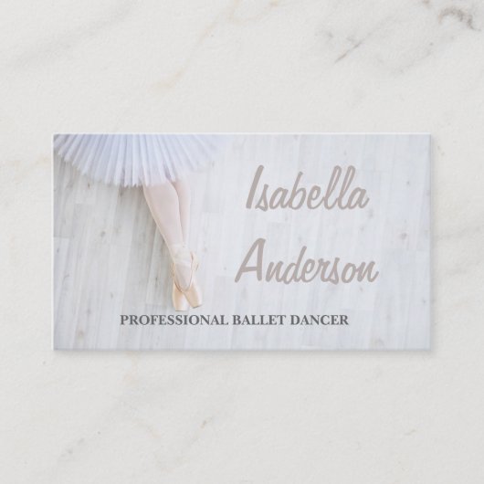 専門のバレエダンサーのスタジオの劇場カード 名刺 (正面)