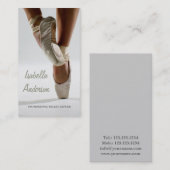 専門のバレエダンサーのスタジオの劇場カード 名刺 (正面/裏面)