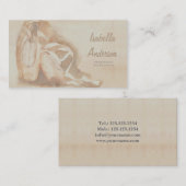 専門のバレエダンサーのスタジオの劇場カード 名刺 (正面/裏面)