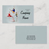 専門のバレエダンサーのスタジオの劇場カード 名刺 (正面/裏面)