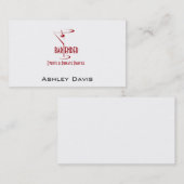 専門のバーテンダーの名刺のバーテンダー 名刺 (正面/裏面)