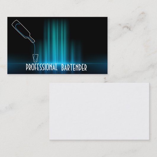 専門のバーテンダーの名刺 名刺 (正面/裏面)