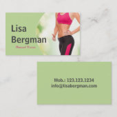 専門のパーソナルトレーナーの栄養士 名刺 (正面/裏面)