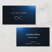 専門のパーソナルトレーナー|の青い調子 名刺 (正面/裏面)