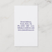 専門のパーソナルトレーナー/フィットネスカード 名刺 (裏面)