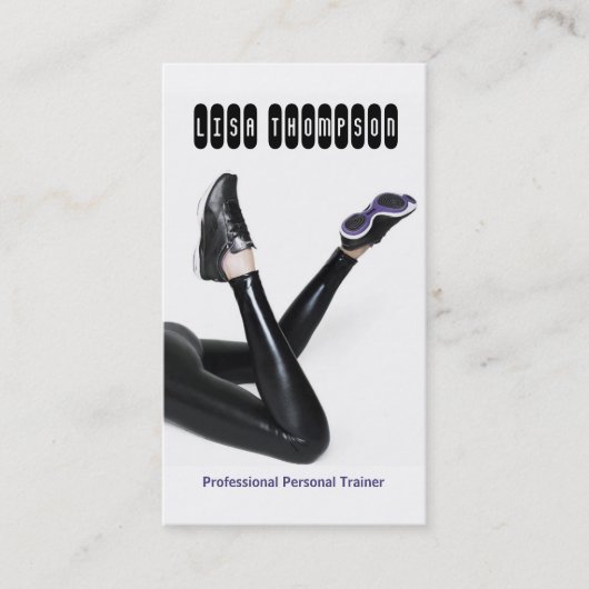 専門のパーソナルトレーナー/フィットネスカード 名刺 (正面)