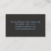 専門のパーソナルトレーナー/フィットネスカード 名刺 (裏面)