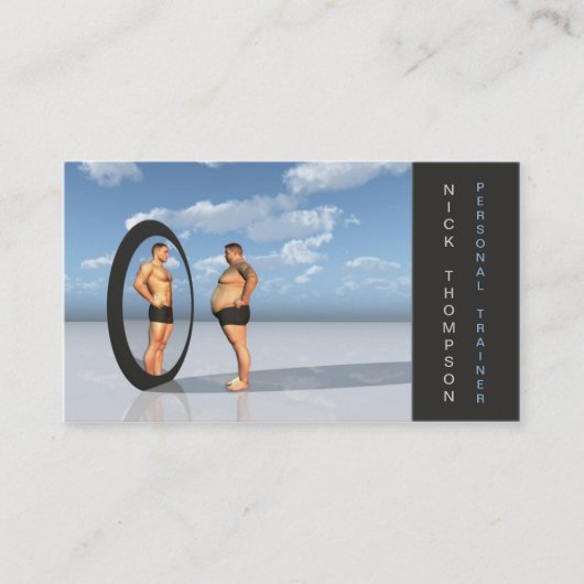 専門のパーソナルトレーナー/フィットネスカード 名刺 (正面)