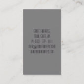 専門のパーソナルトレーナー/フィットネスカード 名刺 (裏面)