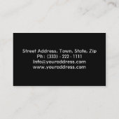 専門のパーソナルトレーナー/フィットネス・クラブのスポーツ 名刺 (裏面)