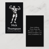 専門のパーソナルトレーナー/ボディービルダーカード 名刺 (正面/裏面)