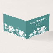 専門のビーチの不動産のヤシの木のデザイン 名刺 (外部)