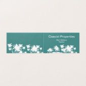 専門のビーチの不動産のヤシの木のデザイン 名刺 (外部フラット)