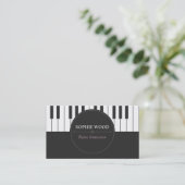 専門のピアノインストラクターの名刺 名刺 (スタンド正面)